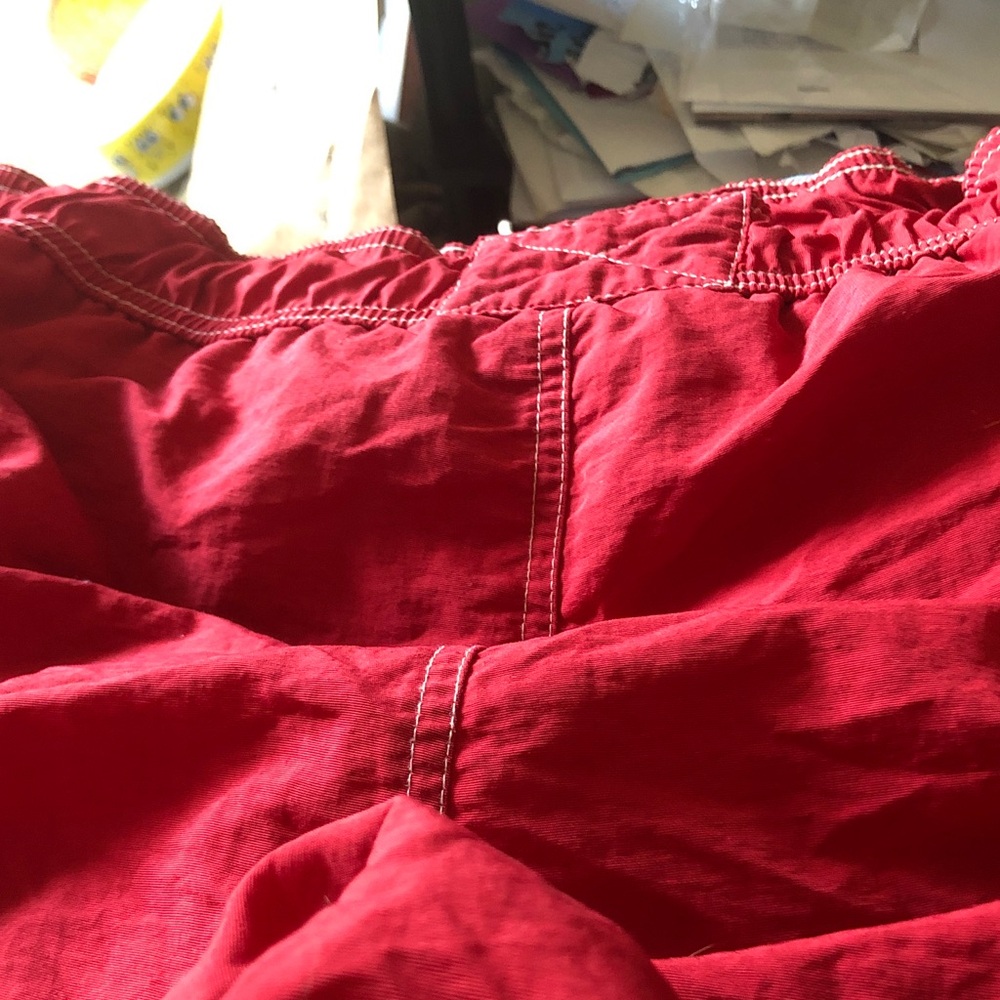 Red Drawstring Swim Trunks - Picture 4 of 5